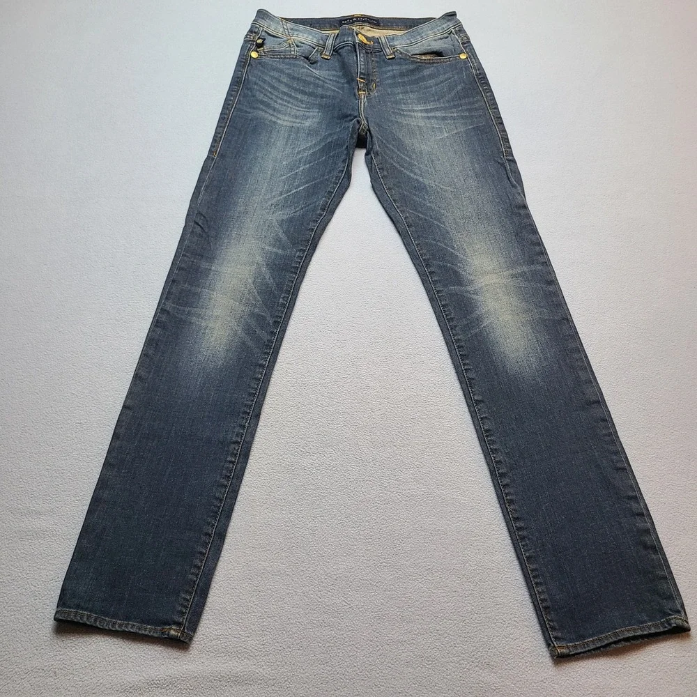 Rock & Republic Berlin Jeans Womens 8M Blue Excellent Studded Skinny Low Rise
